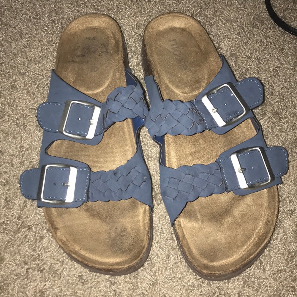 Blue sandals